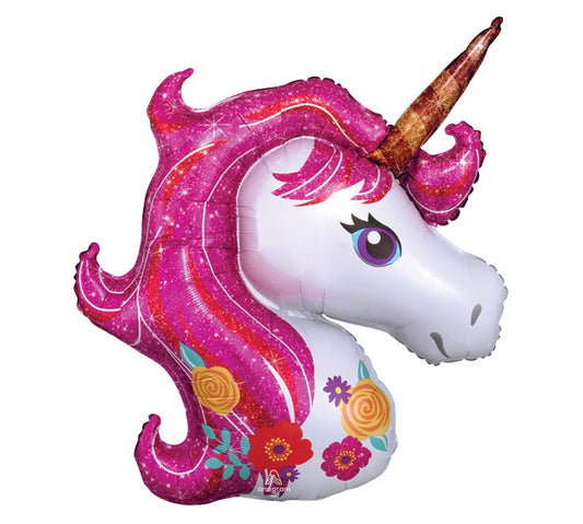 Pink Mane Magical Unicorn Balloon