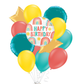 Retro Rainbow Happy Birthday Balloon Bouquet