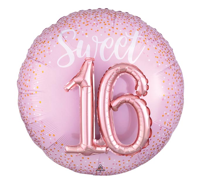 Jumbo Sweet Sixteen Blush Multi-Balloon