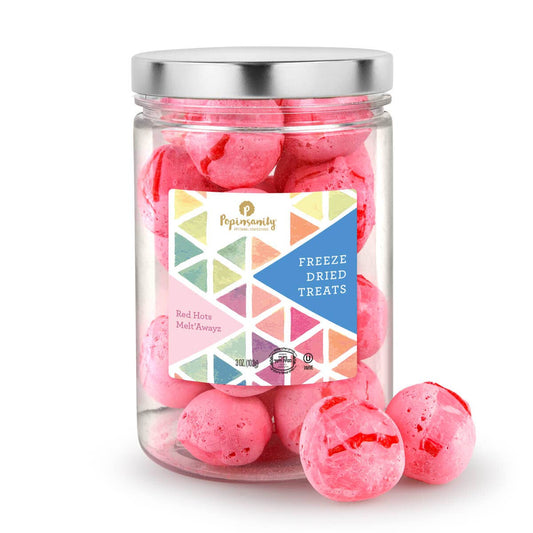 Freeze Dried Red Hots Melt'Awayz Candy Gift Jar