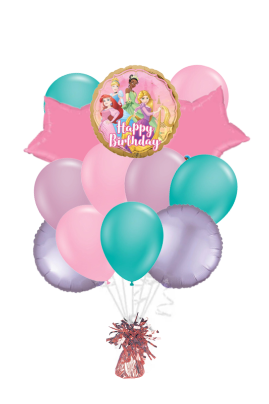 Disney Princess Happy Birthday Balloon Bouquet