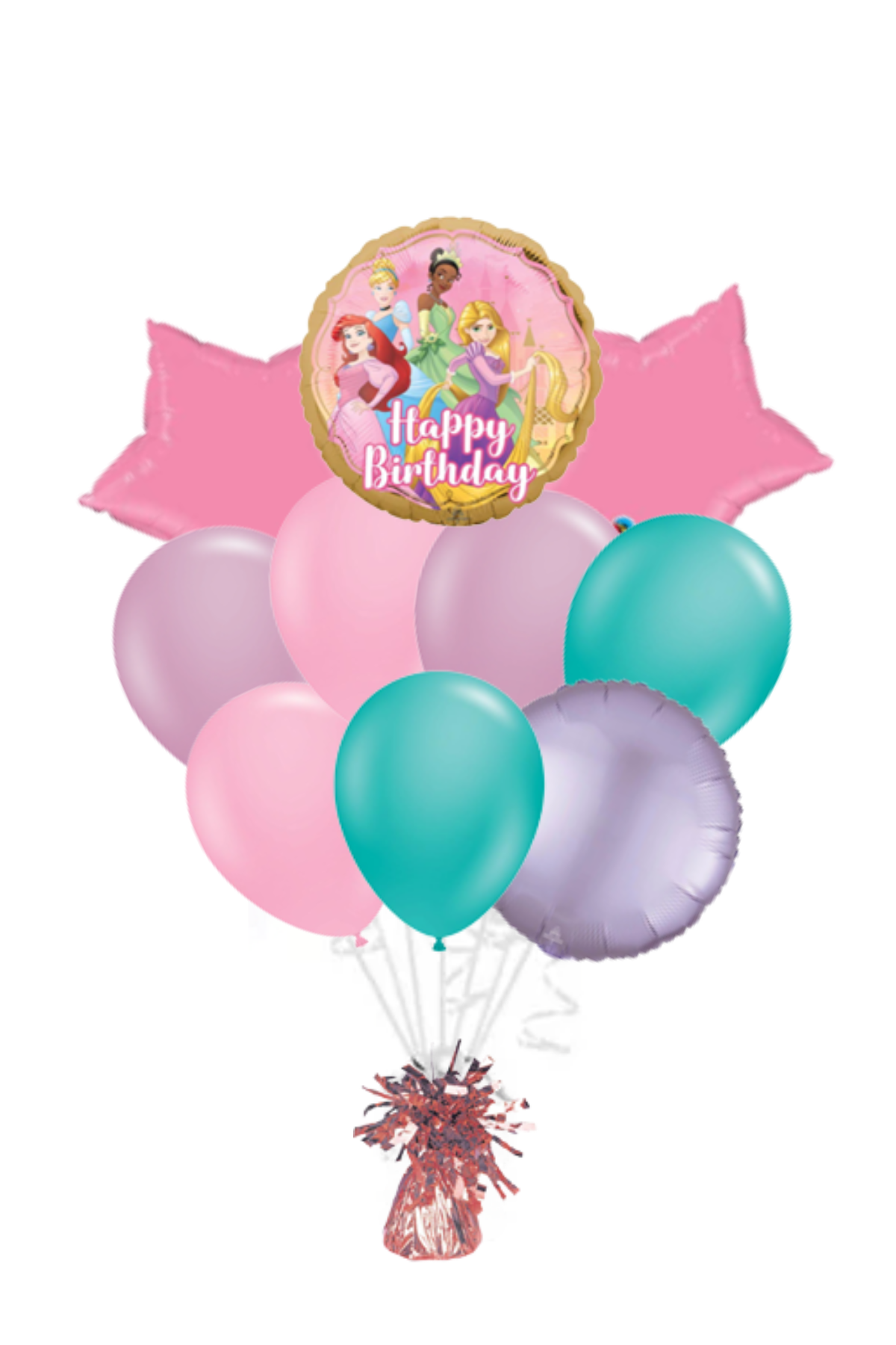 Disney Princess Happy Birthday Balloon Bouquet