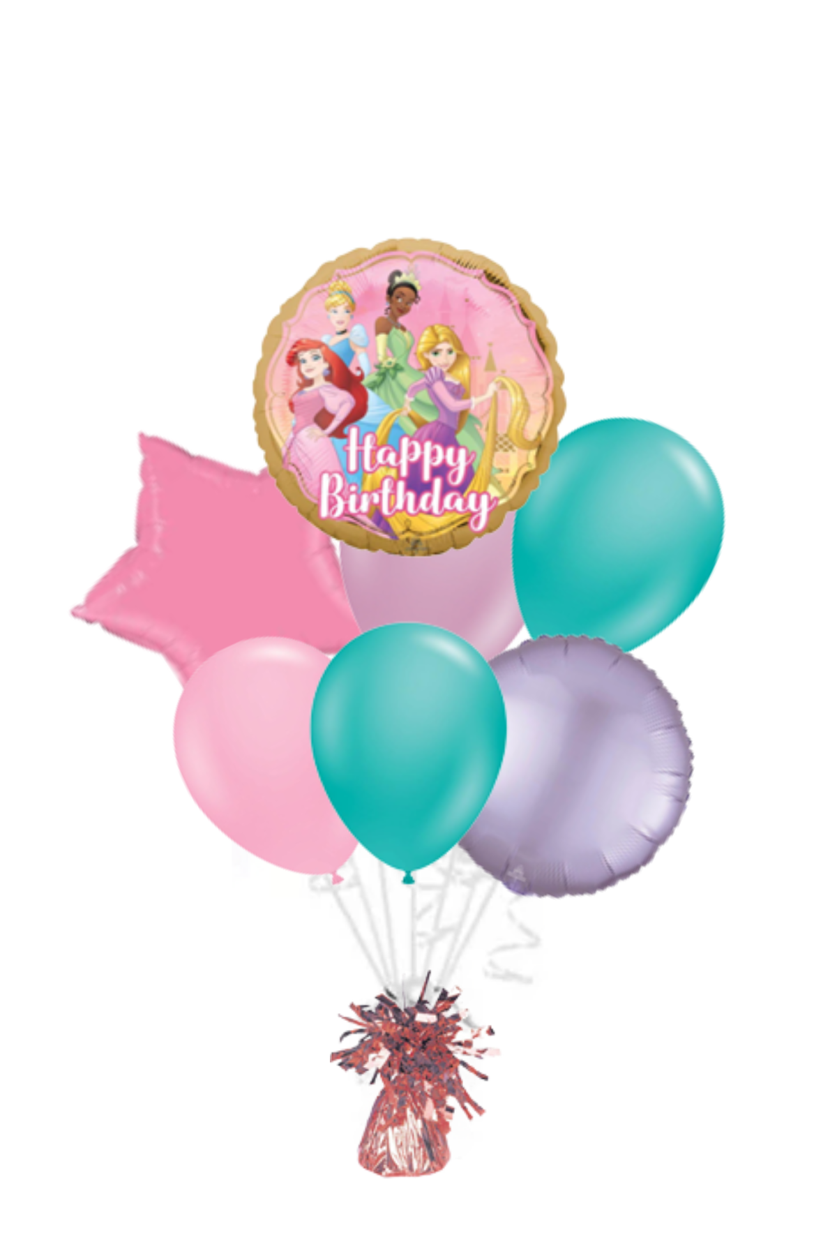 Disney Princess Happy Birthday Balloon Bouquet