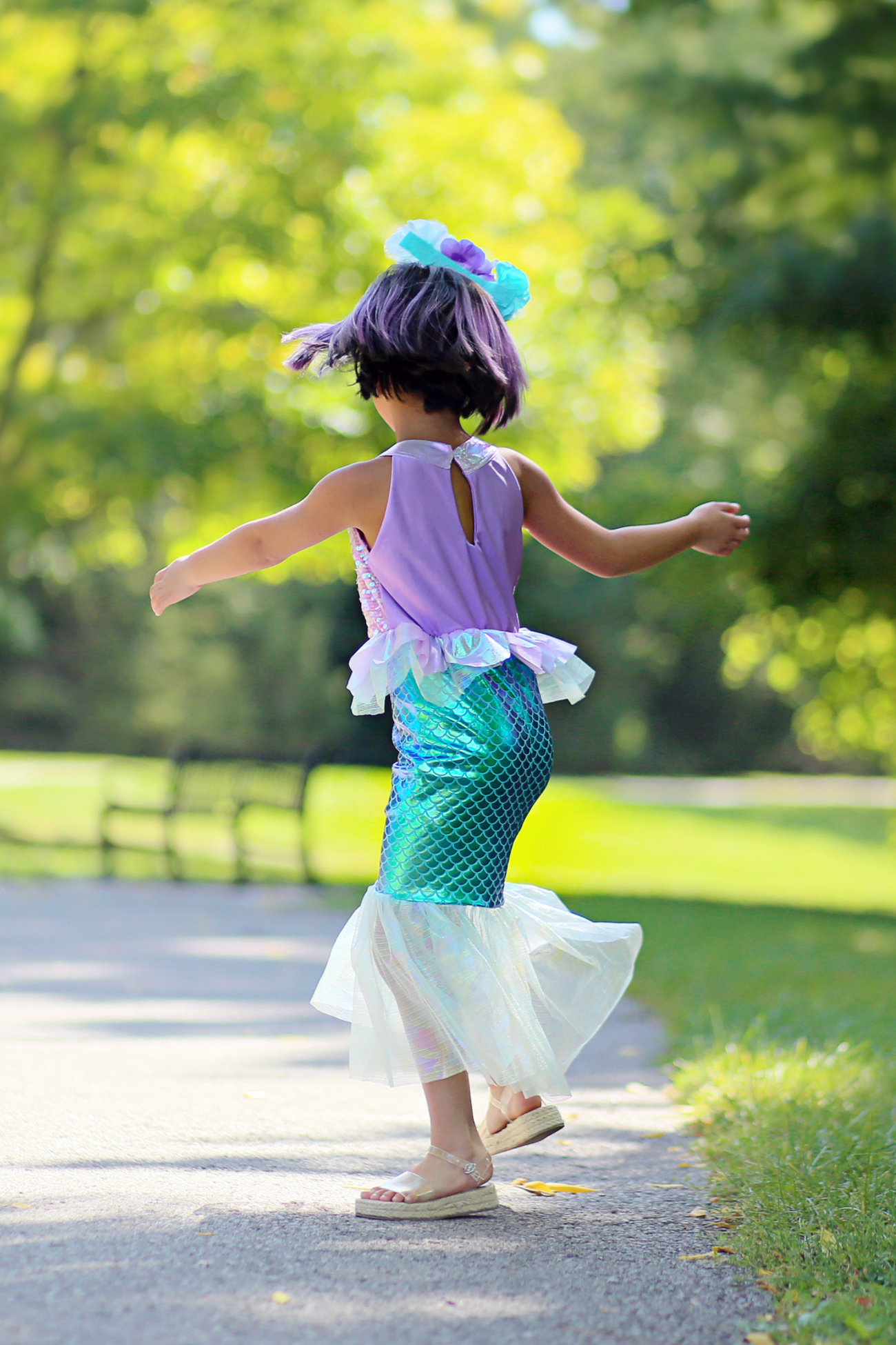 Misty Mermaid Dress Size 5-6 / Purple/Teal Misty Mermaid Dress Size 5-6 / Purple/Teal
