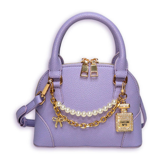 Charlotte + Coco Pearl Chain Purse - Lilac