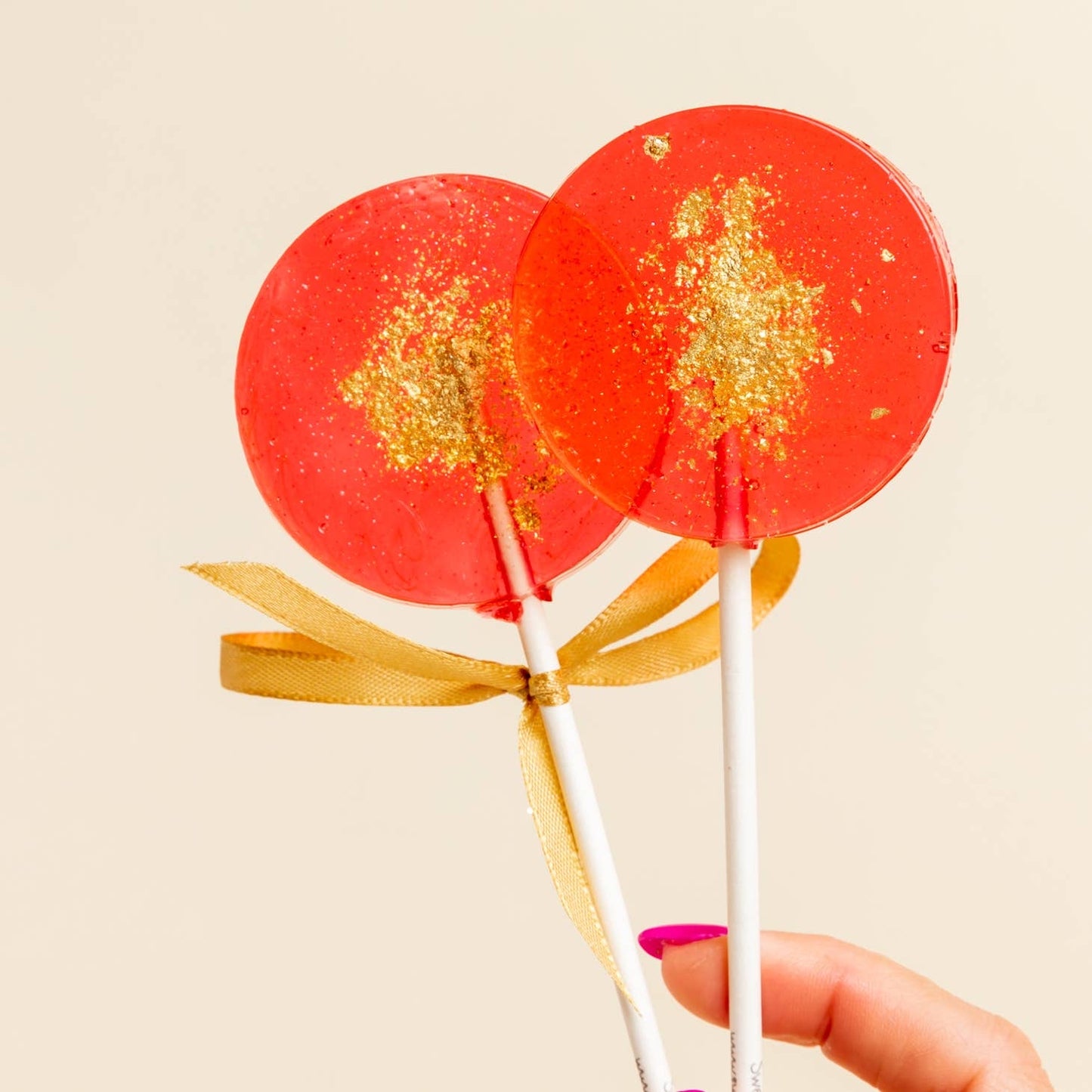 Red & Gold Lollipops: Passion Fruit Flavor