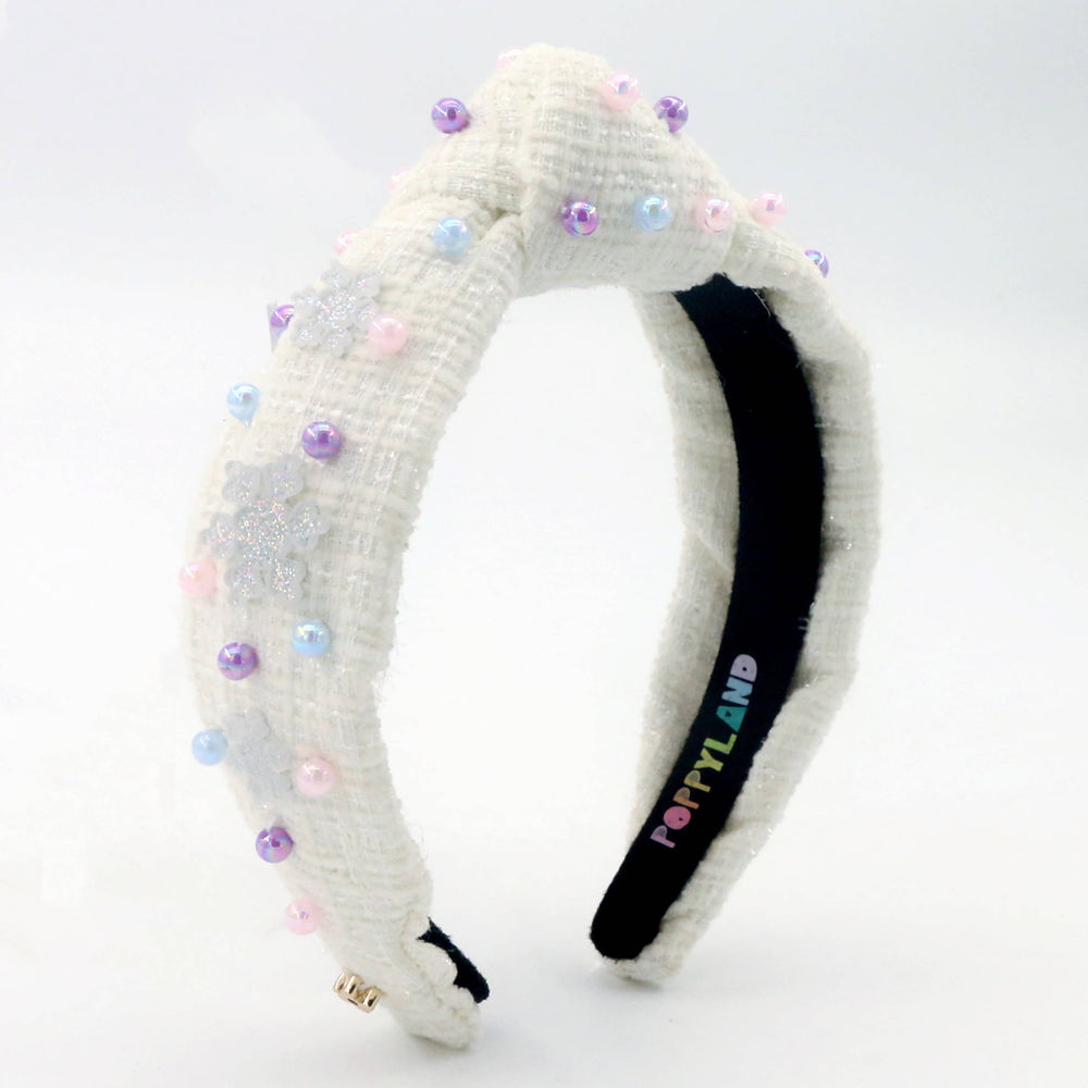 Snowball Sparkle Knotted Headband