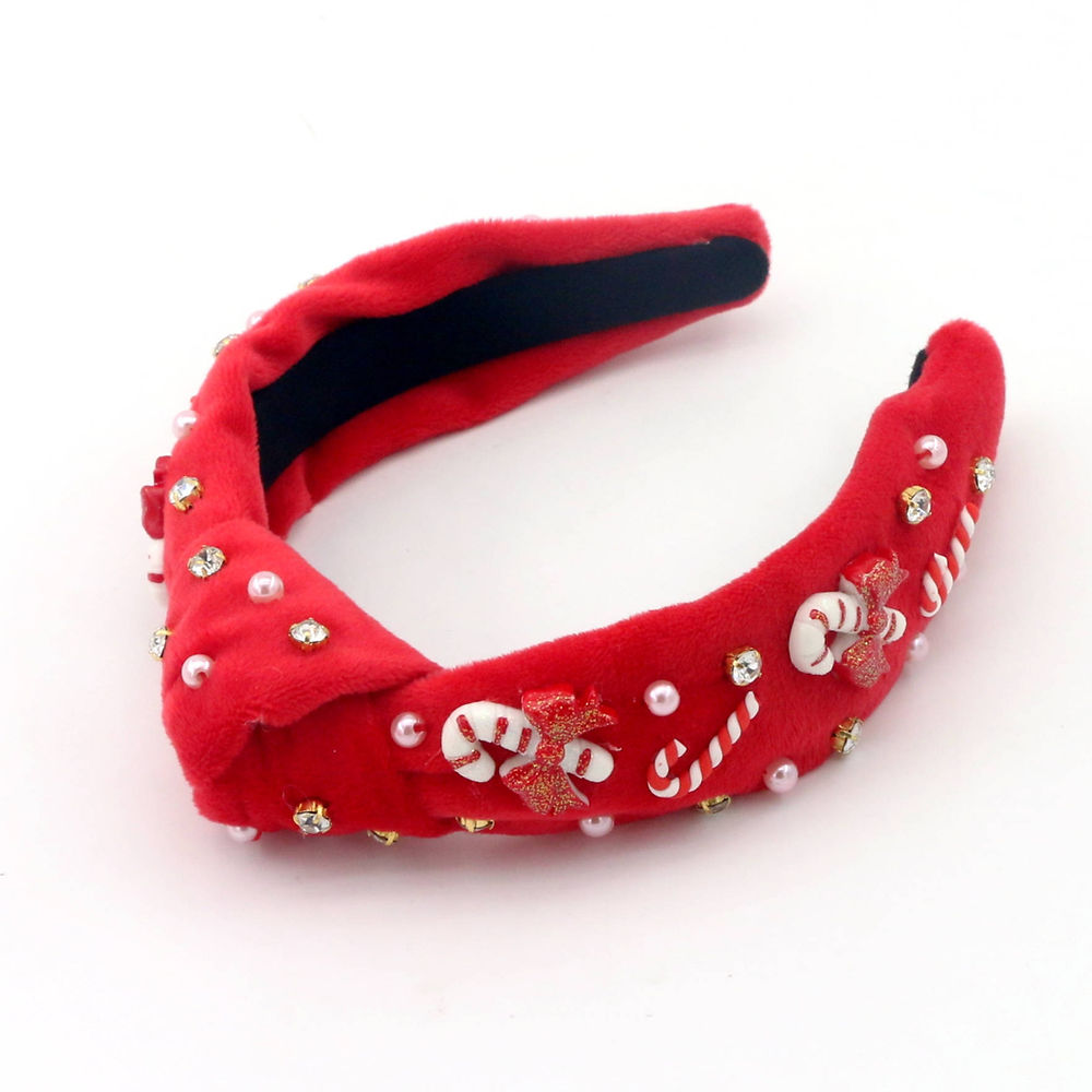 Candy Cane Lane Red Knotted Headband