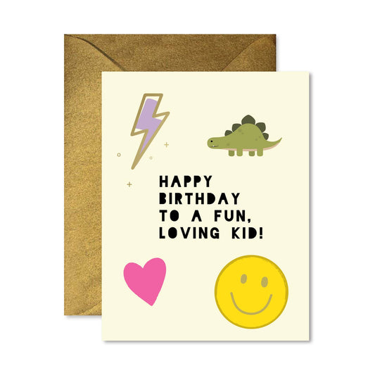 Fun Loving Kid Birthday Greeting Card