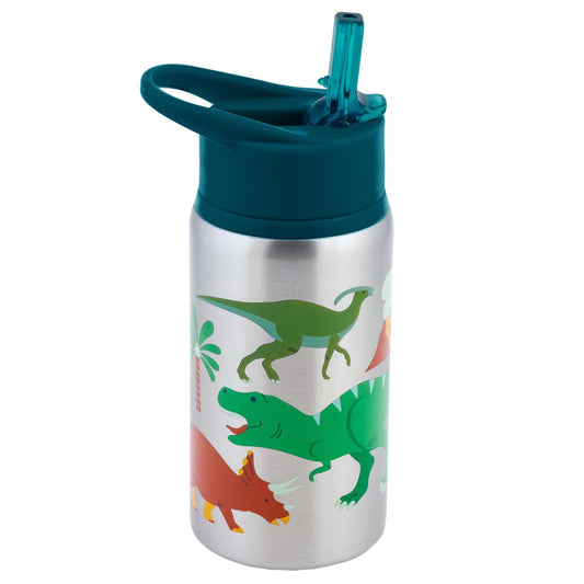 Flip Top Stainless Steel Bottle: Dino