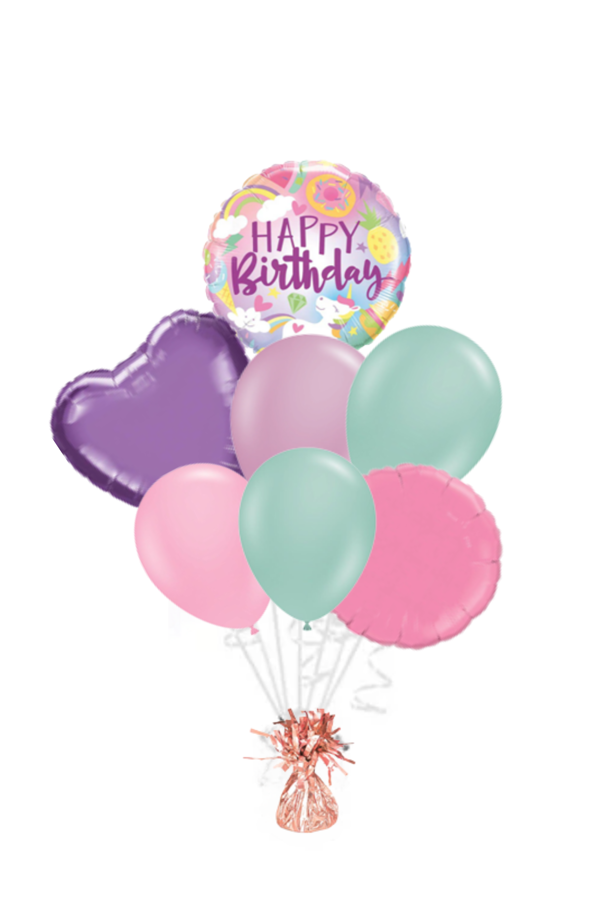 Fantastical Ombre Happy Birthday Balloon Bouquet