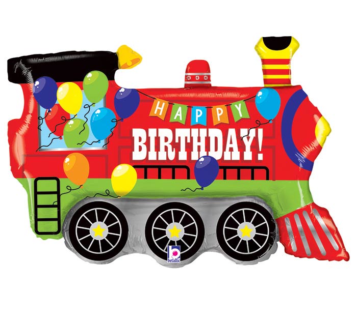 Birthday Party Train Balloon