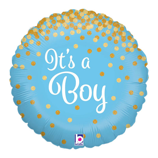 Glittering It's a Boy Foil Balloon