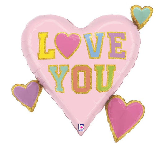 Love Patch Multi Hearts Balloon