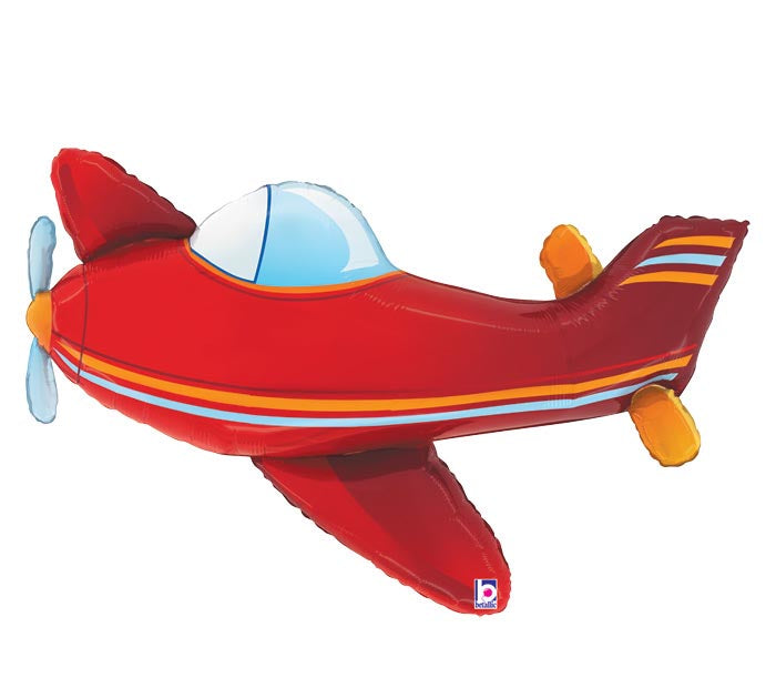 Red Airplane Shape Foil Balloon