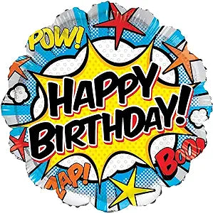 Superhero Birthday Foil Balloon