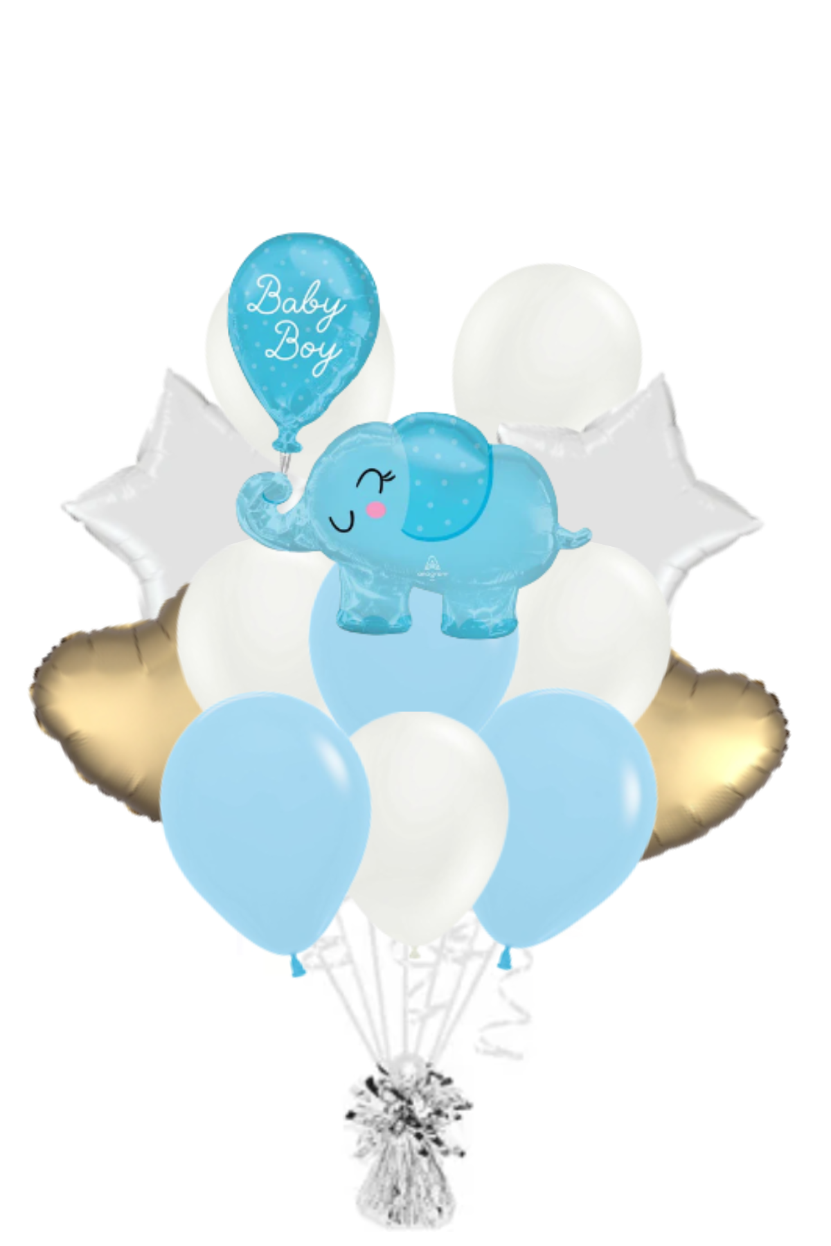 Baby Boy Elephant Balloon Bouquet