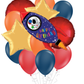 Large Rocket Shape Happy Birthday Balloon Bouquet