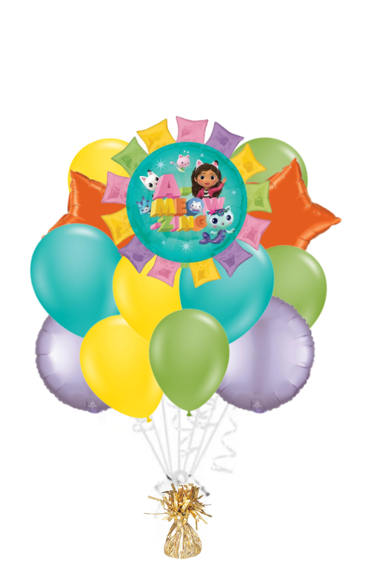 Large Gabby's Dollhouse Balloon Bouquet