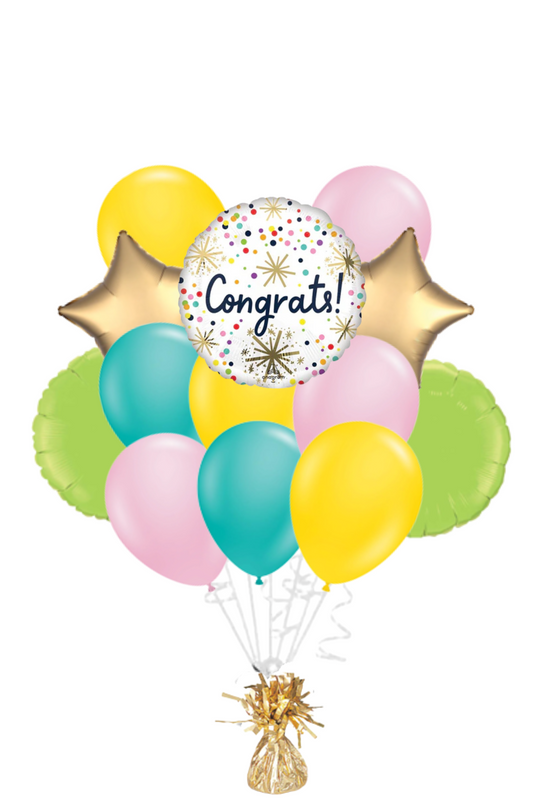 Congrats! Confetti Sprinkle Congratulations Balloon Bouquet
