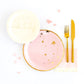 BABY PINK & GOLD STAR PAPER PLATES - 9"