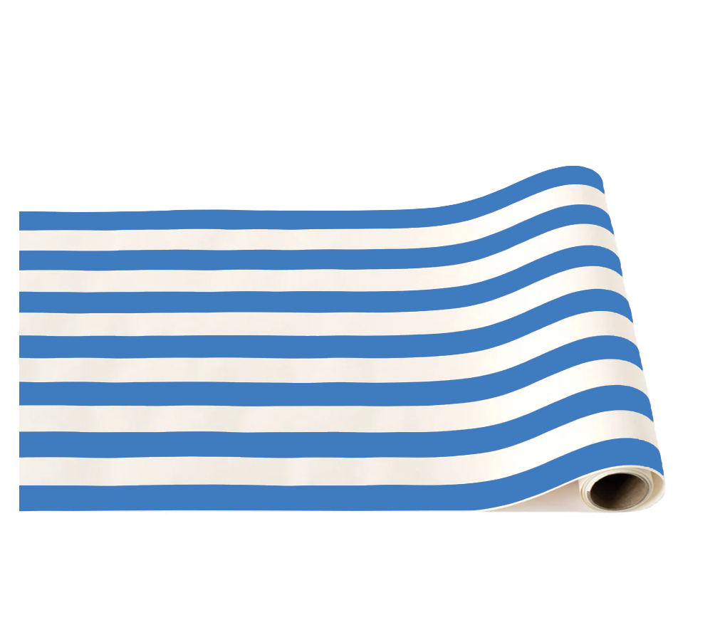 Palisades Blue Signature Cabana Stripe Table Runner
