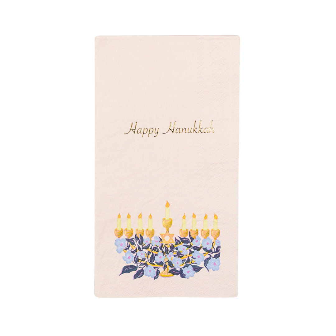 Bonjour Fete x One and Only Paper Happy Hanukkah Menorah Guest Towels