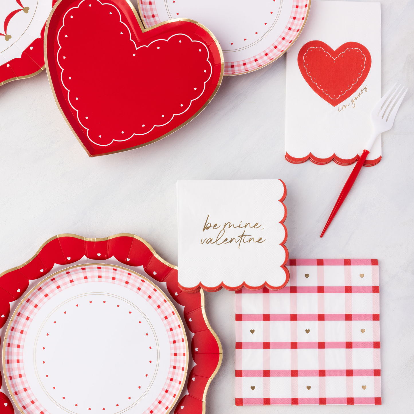 Elegant Valentine Heart Shaped Plates
