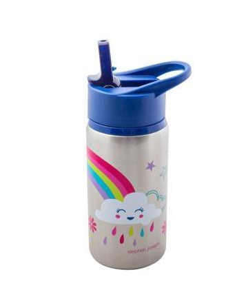 Flip Top Stainless Steel Bottle: Rainbow