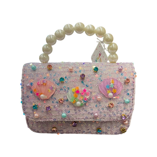 Purple Shells Tweed Purse
