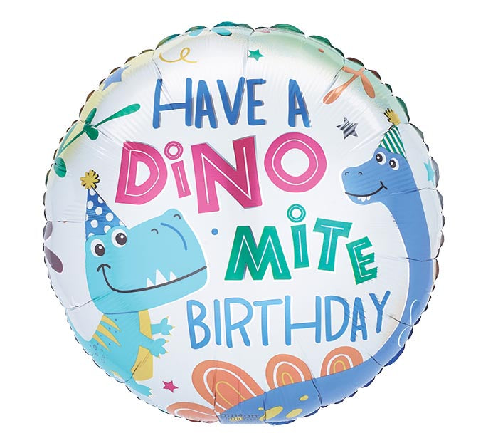 Dino-Mite Birthday Foil Balloon