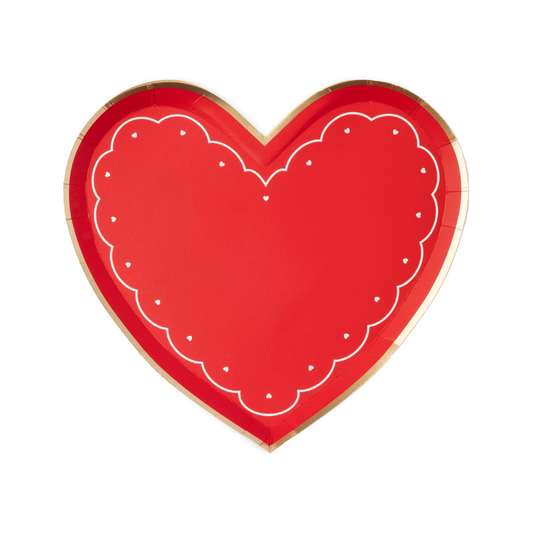 Elegant Valentine Heart Shaped Plates