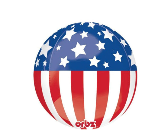Patriotic Orbz Foil Balloon