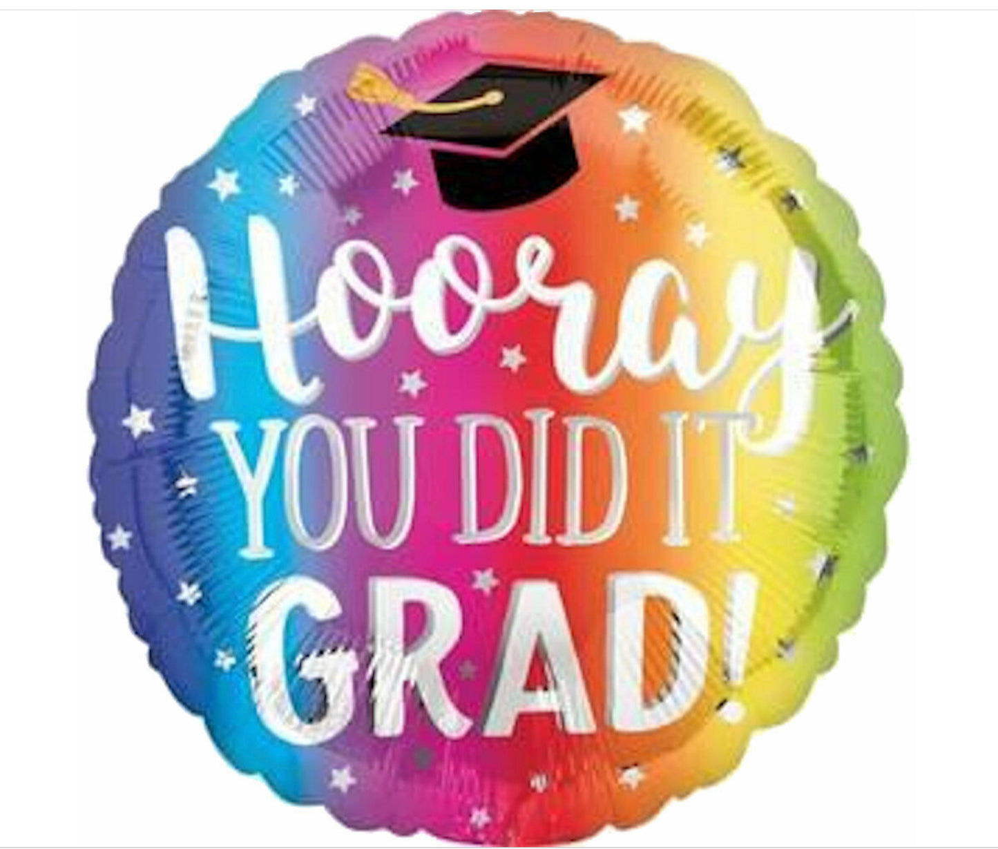 Hooray You Did It Grad! Foil Balloon