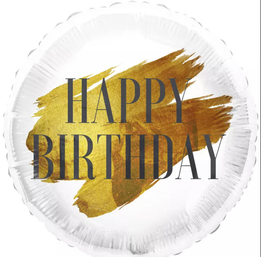 24K Gold Happy Birthday Foil Balloon