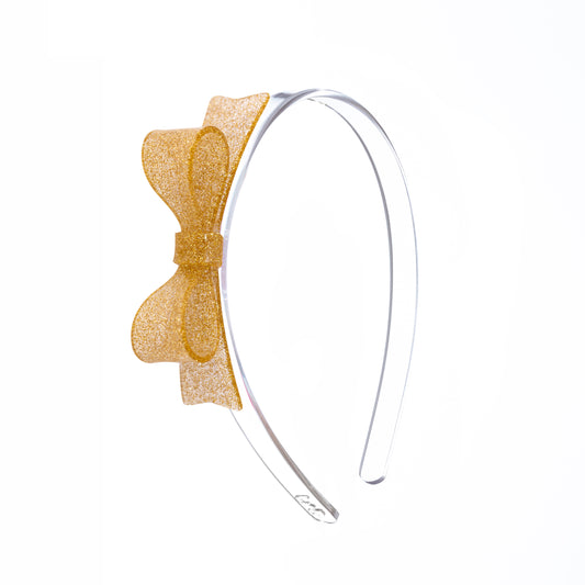 Gold Bow Tie Glitter Headband