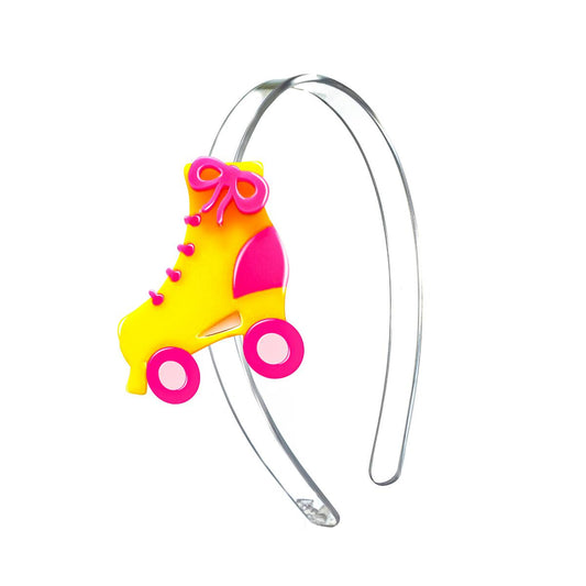 Roller Skate Pink & Yellow Headband