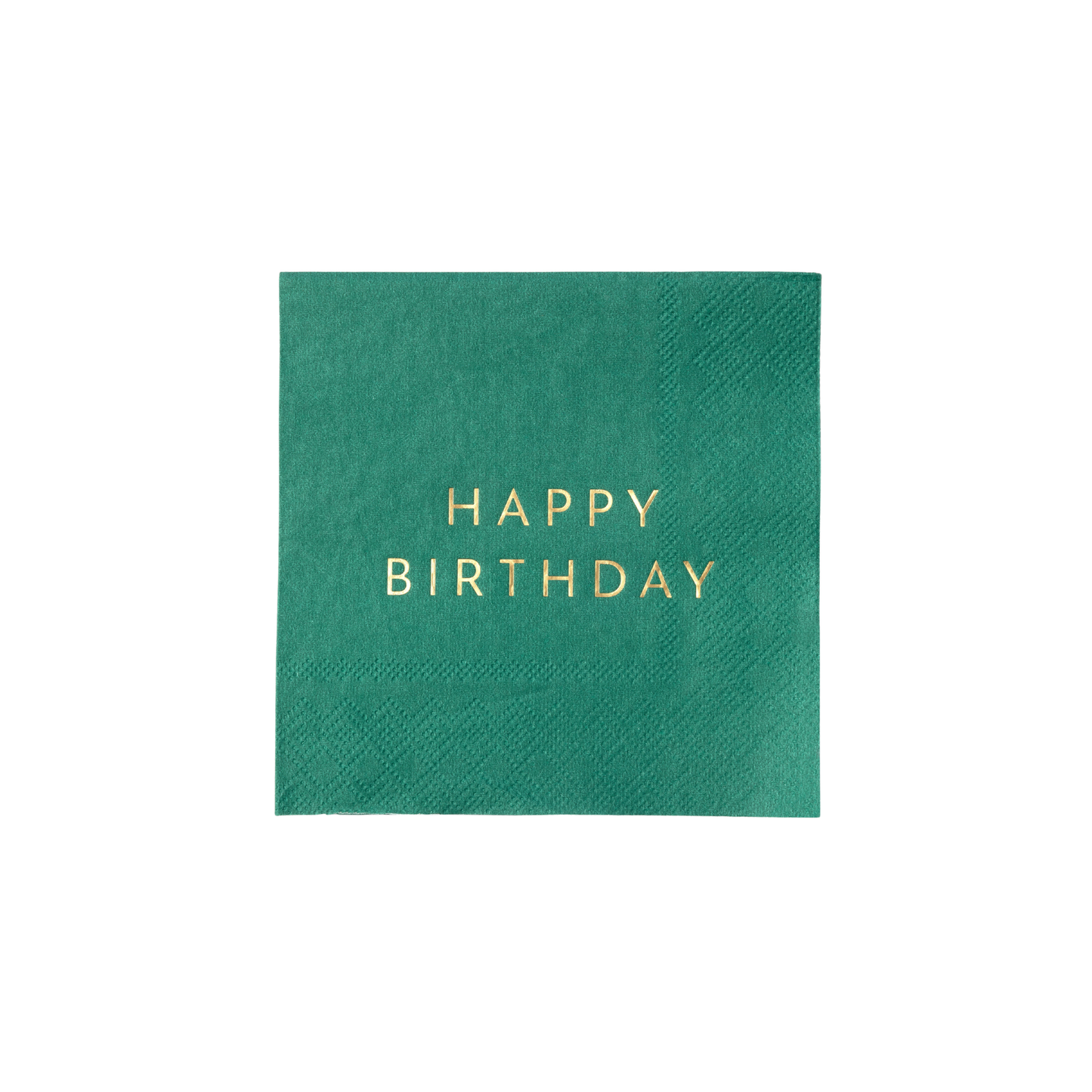 Emerald Green Signature Happy Birthday Cocktail Napkins
