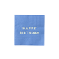 Palisades Blue Signature Happy Birthday Cocktail Napkins
