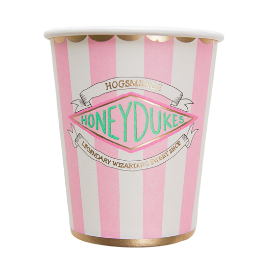 HARRY POTTER X BONJOUR FÊTE HONEYDUKES PINK STRIPE CUPS