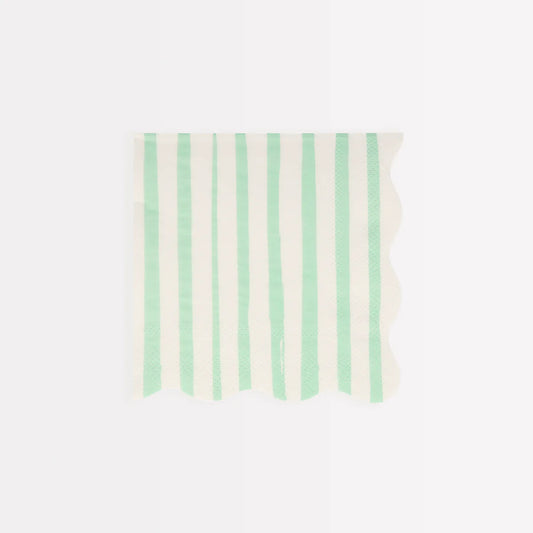 Mint Stripe Small Napkin