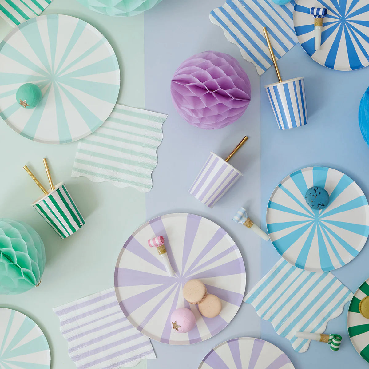 Mint Stripe Small Napkin