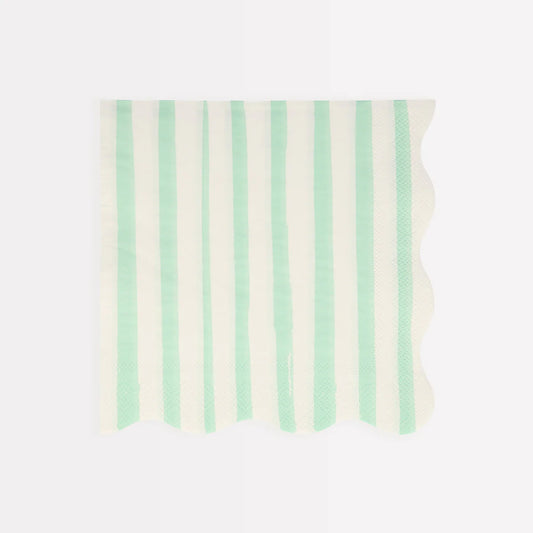 Mint Stripe Large Napkins