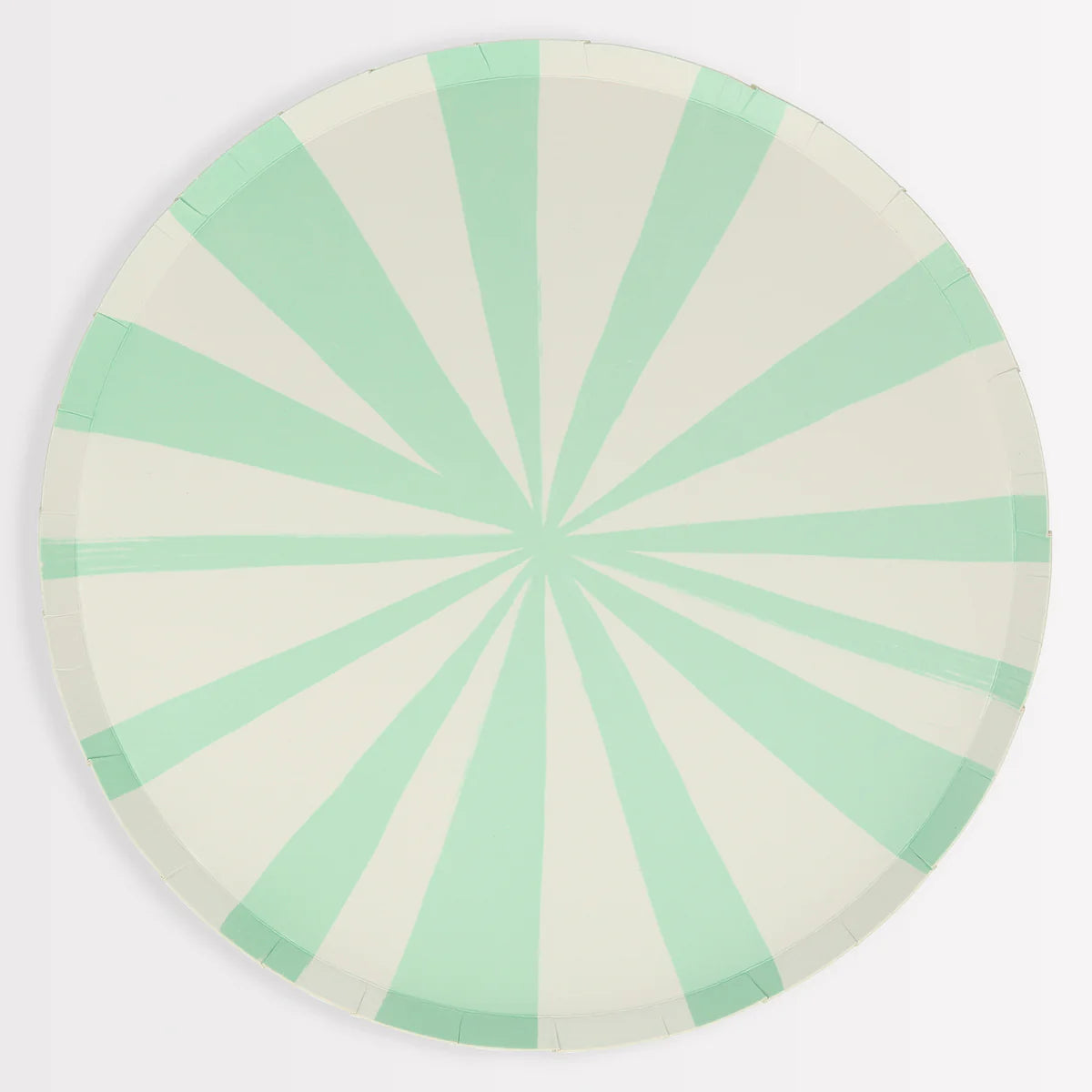 Mint Stripe Dinner Plates