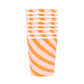 Pink and Orange Stripy Cups