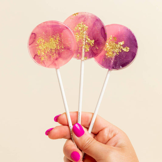 Purple & Pink Lollipops: Passion Fruit Flavor