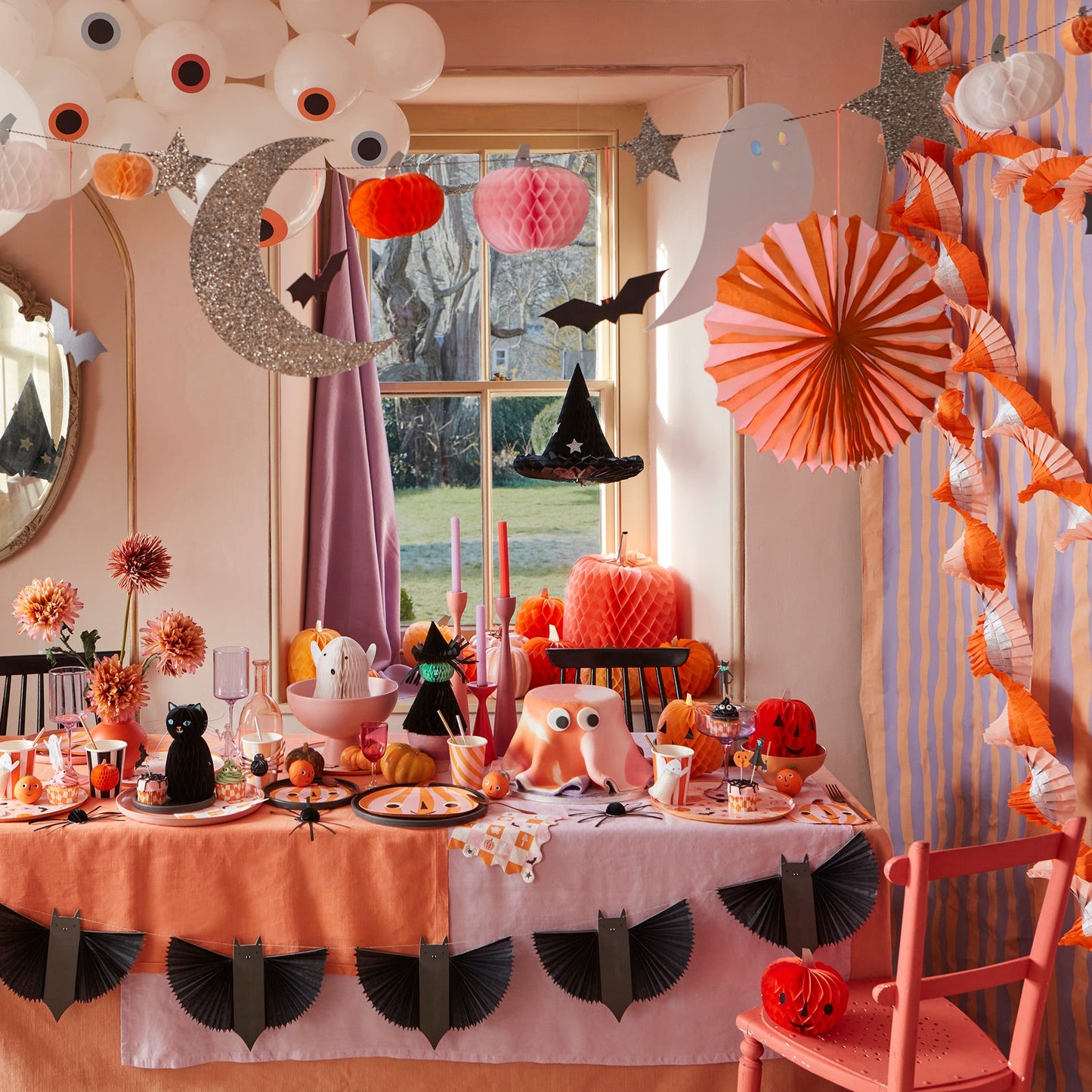 Pastel Honeycomb Halloween Garland