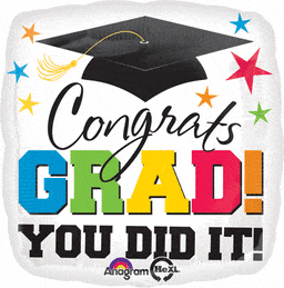 Congrats Grad! You did it! Foil Balloon
