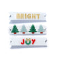 Christmas Joy Satin White Alligator Clips