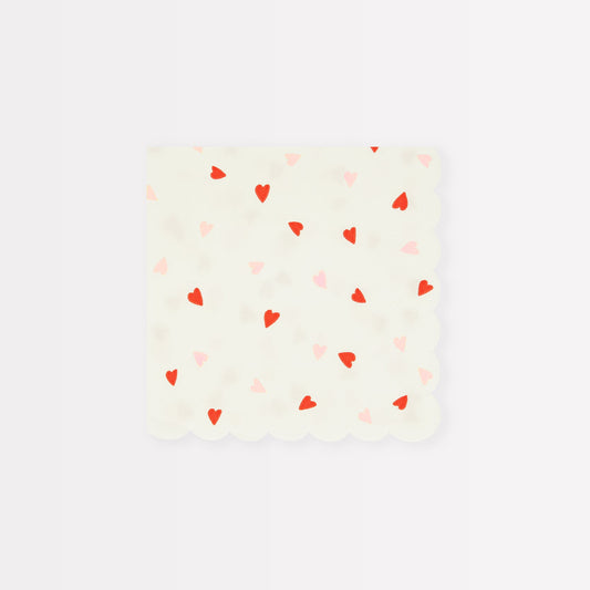 Heart Pattern Small Napkins